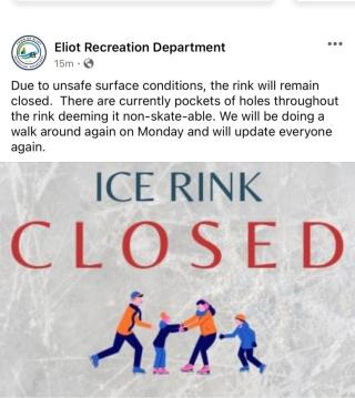 Ice Rink Closed